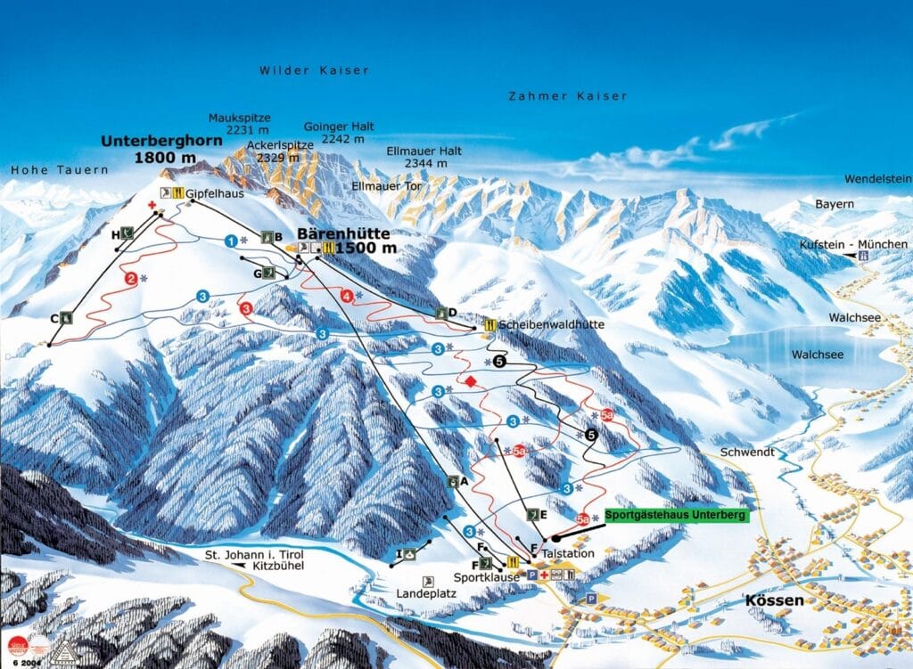 Pistenplan Kössen